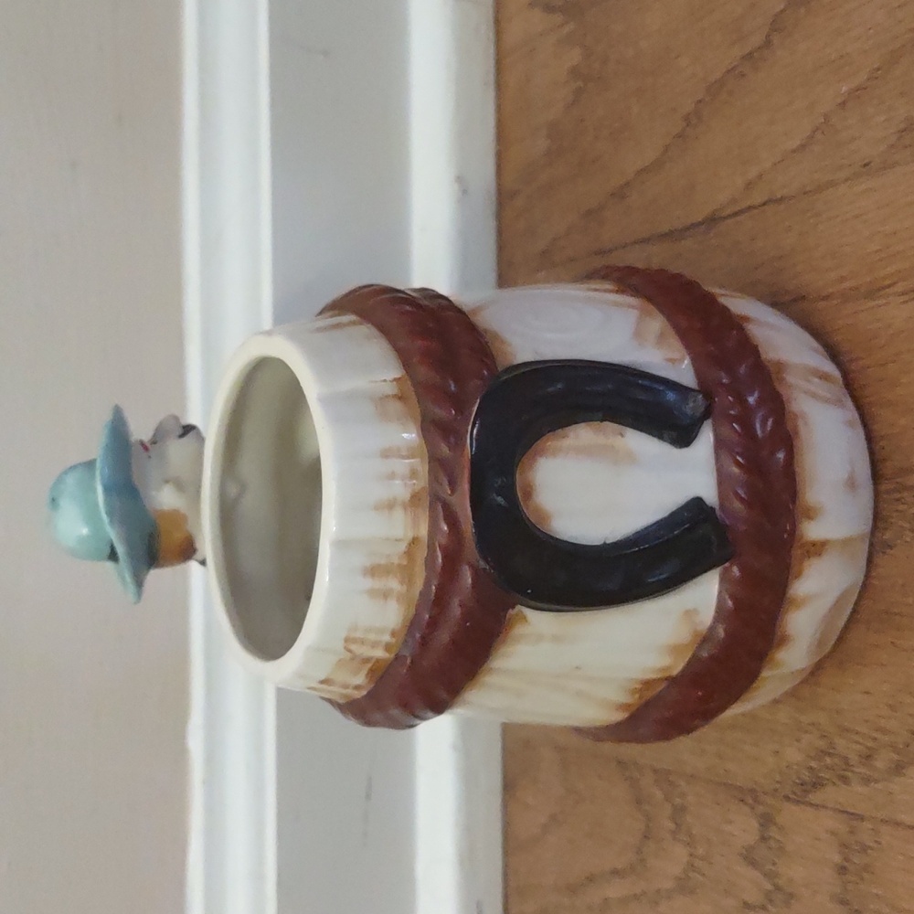 3 Vintage Occupied Japan Cowboy Barrel Mugs - Picture 3 of 16